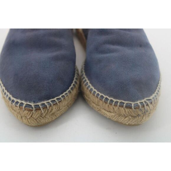 Pinaz blue suede espadrilles size 37 / 7 leather upper - Picture 5 of 11